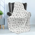 thumbnail image 4 of Skull Soft Flannel Fleece Throw Blanket, Skull Pattern with Spots and Color Splashes on the Base All Souls Day Traditional Image, Cozy Plush for Indoor and Outdoor Use, 70" x 90", White, by Ambesonne, 4 of 5