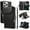 Black, variant on for iPhone 15 Pro Max Case with 11 Card Slots & 2 Cash Pockets for Woman Man,PU Leather Flip Kickstand Folio [RFID Blocking] Wallet Case, Wrist Strap Magnetic Clasp Protective Cover,Black