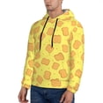 thumbnail image 3 of Fotbe Men's Hoodie with Toast Pattern - Kangaroo Pocket Pullover Hooded Sweatshirt, Perfect for Daily Wear, Travel, and Home-Small, 3 of 7