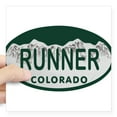 thumbnail image 1 of CafePress - Runner Colo License Plate Square Sticker 3 X 3 - Square Sticker 3" x 3", 1 of 1