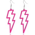 thumbnail image 2 of Acrylic Exaggerated Lightning Earrings Statement Punk Retro Geometric Delicate Neon Personalized Earrings Accessory Jewelry for Women, 2 of 7