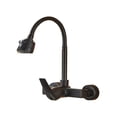 thumbnail image 1 of Chrome Kitchen Sink Faucet, Universal Black Hose Multi-Mode Spout Wall Mount, Cold Hot Water Mixer Kitchen Washbasin Tap ,Versatile Features, 1 of 7