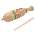 thumbnail image 3 of Instrument Fish Shaped Guiro Wooden Latin Percussion Musical Instruments With Rhythm Stick L For Kindergarten, 3 of 8