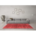 thumbnail image 3 of Ahgly Company Indoor Square Oriental Red Industrial Area Rugs, 5' Square, 3 of 4