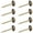 15mm bronze, variant on Pack of 8 Sturdy Brass Decorative Screws With Glass Caps for Furniture Fixing Rustproof Construction Furniture Hardware