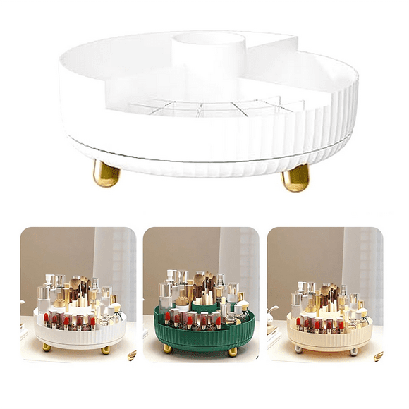 Rotating Makeup Organizer for Vanity - Bathroom Organizer and Lazy Organizer for Cosmetics Perfume Organizer Storage C