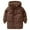 Coffee, variant on Kids Long Puffer Jacket Heavyweight Quilted Hooded Coat Windproof Warm Winter Outerwear for Active Children 100 Size Beige