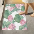 thumbnail image 2 of GZHJMY Lotus Waterlily Bathroom Rug Rectangular Bath Mat Non Slip Bath Rugs Absorbent Shaggy Bathmats for Sink Shower 16" x 24", 2 of 7