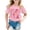 Pink, variant on Toddler Kids Girls T Shirts Short Sleeve Fashion Casual Letter Print Shirts Top Blend Tee Shirt Youth Casual Loose Tops 18-24 Months