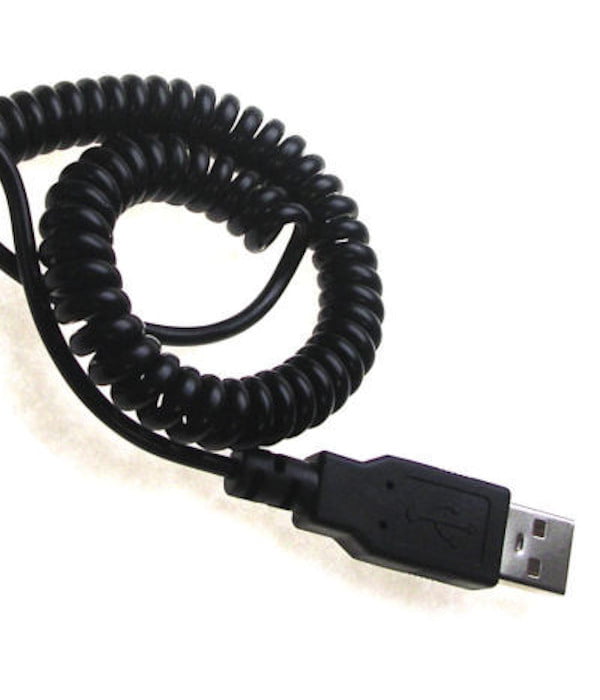 Unique Gomadic Coiled USB Charge and Data Sync Cable Compatible with Navman F35 Charging and HotSync Functions with one Cable Built with TipExchange