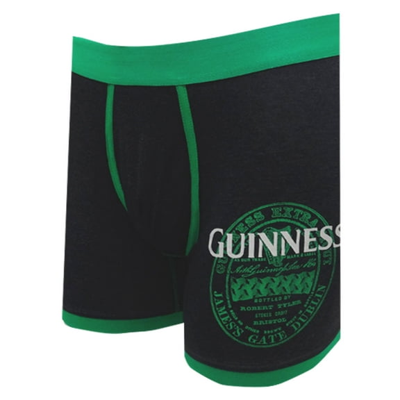 MJC Mens Guinness Label Logo Irish Favorite Boxer Brief (Small)