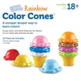 thumbnail image 6 of Learning Resources Smart Snacks Rainbow Color Cones  Ice Cream Toy Scoop, 18 Months+, 6 of 8