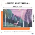 thumbnail image 6 of Yayeee Doormat for Indoor Entrance 32" x 20" Non Slippery Floor Rug, Green Night Deer, 6 of 8