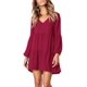 thumbnail image 3 of Vestido túnica de verano para mujer, cuello en V, informal, suelto, fluido, vestidos de cambio de columpio Fokelyi WMZL-2054-16, 3 of 7