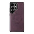 thumbnail image 2 of Magnetic For Samsung Galaxy S22 Plus Phone Case,Compatible with Mag-Safe,Military Grade Drop Protection,Classic PU Leather Shockproof Ultra Slim Anti-fall Thin Fit Rugged Phone Case,Darkpurple, 2 of 7