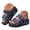 Blue, variant on Denim Platform Slide Sandals Women Leopard Open Toe Summer Casual Shoes with Double Buckles Beach Outdoor Wedge Slippers Brown Size 7