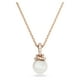 thumbnail image 1 of Collar con colgante original de Swarovski en forma de perla en tono oro rosa, 1 of 5