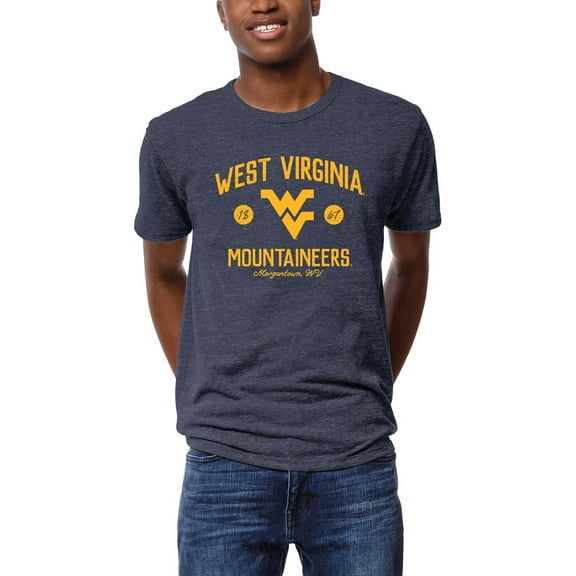 Men's League Collegiate Wear Heather Navy West Virginia Mountaineers Victory Falls Tri-Blend T-Shirt
