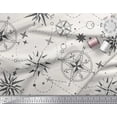 thumbnail image 2 of Soimoi White Cotton Duck Fabric Direction Compass Nautical Print Fabric by Yard 56 Inch Wide, 2 of 3