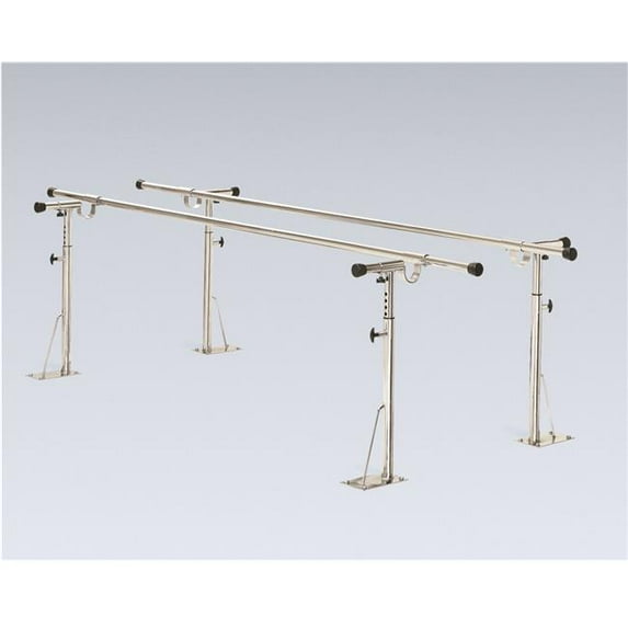 Fabrication Enterprises 22 ft. x 6 x 26-44 in. Height & Width Adjustable Floor Mounted Parallel Bars