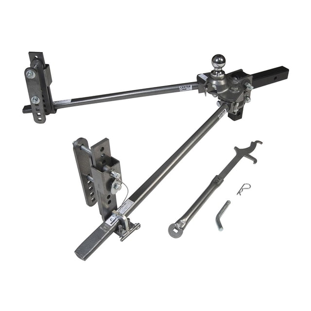 Husky Towing Weight Distribution Hitch 32216 Center Line TS; Round Bar; 400 to 600 Pound Tongue Weight; 6000 Pound Gross Trailer Weight; Includes Shank; With 2-5/16 Inch Ball