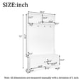 thumbnail image 4 of White Multifunctional Hall Tree Coat Rack with 2 Doors & 4 Hooks, Entryway Shoe Cabinet with Top Open Storage, Organizer for Hallway Living Room, 4 of 9