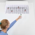 thumbnail image 4 of L-677 A Lace Wind Curtain For Air Conditioner Wall Mounted 100X40Cm Dirt Cover With Cherry Pattern Multi Functional #9pBD6, 4 of 6