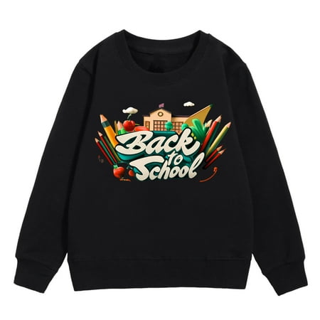 

Hoodies for Teen Girls Back To School Winter Long Sleeve Warm Comfortable Top Fashion Casual Letter Printed Boys Fashion Hoodies & Sweatshirts