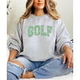 thumbnail image 3 of Floral Golf Sweatshirt for Women Teens & Children Preppy Varsity Style Golf Pullover Gray Sweatshirt Adult Large, 3 of 4