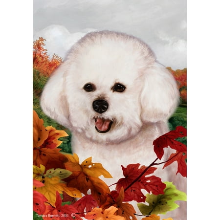 Bichon Frise - Best of Breed  Fall Leaves Garden