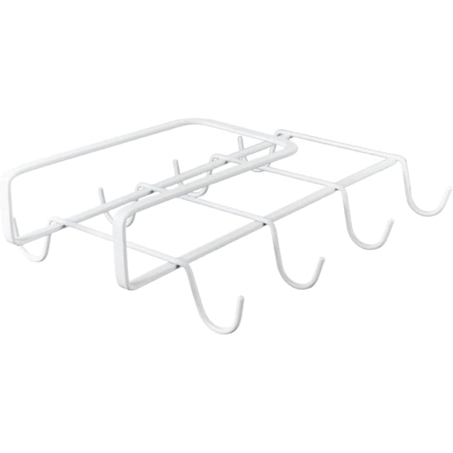 Organizador de Tazas Bajo Alacena, Blanco, Soporte Colgante para Cocina, Maximiza Espacio de Almacenamiento