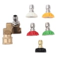 thumbnail image 1 of 4500psi 1/4 pulgadas, puntas de boquilla de pulverización para ras a presión, acoplador giratorio de 180 grados para la mayoría de las ras 4.5 GPM Macarena Puntas de boquillas para lavadoras a presión, 1 of 6