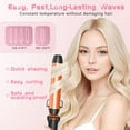 thumbnail image 5 of CNV The Ultimate 5-in-1 Hair Styling Wand Kit, Ceramic Curler Set for Endless Curls & Waves, Includes 4 Wands & 1 Brush, Complete with Protective Glove, Clips & Pink Travel Case, 5 of 12