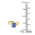 thumbnail image 5 of AoneJewelry 0.65 Cttw (I-J, I1-I2) Emerald Cut Natural Tanzanite and Diamond Cathederal Style Ring Crafted in 10k Gold (White and Yellow), 5 of 5