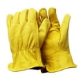 thumbnail image 3 of Guantes de Trabajo de Cuero de Construcción Resistente Sunnimix 2 Pares Guantes de Seguridad Industrial, 3 of 8