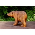 thumbnail image 3 of 8" Wooden Hand Carved Bear Statue Handcrafted Handmade Figurine Sculpture Lodge Cabin Home Decor Accent Decoration Art, 3 of 9