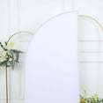 thumbnail image 6 of Efavormart 6ft Matte White Fitted Spandex Half Moon Wedding Arch Cover, Custom Fit Chiara Backdrop Stand Cover, 6 of 11