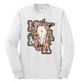 thumbnail image 2 of Wild Bobby Western Ma Steer Pink And Grey Distressed Pop Culture Men Long Sleeve Shirt, White, Medium, 2 of 6