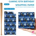 thumbnail image 3 of Gaming 10th Birthday Wrapping Paper Roll - Mini Roll - 17 Inch x 16.5 Feet - Gamer Controller Level 10 Video Game Wrapping Paper for Boys Birthday, Game Lover, Baby Shower, 3 of 4