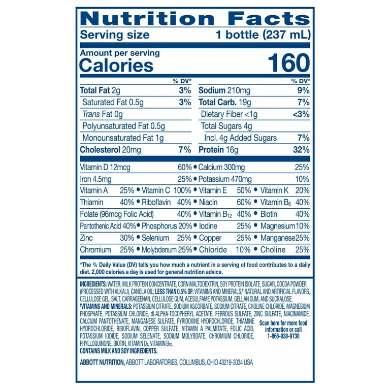 Ensure High Protein Nutrition Shake, Milk Chocolate, 8 fl oz, 12 Count 