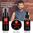 thumbnail image 3 of Kit de cuidado de barba Sminiker, aceite, bálsamo, champú, acondicionador, cepillo, peine y tijeras para bigote. Cuidado de la barba. Regalos únicos para hombres. Kit para el crecimiento y recorte de, 3 of 7