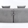 thumbnail image 4 of 110'' Cloud Couch, Black Modern Assembly Sectional Couch for Living Room, Curved Boneless Compression Modular Design, Chenille Sleeper Sofa for Bedroom Apartment Lounge, 4 of 12