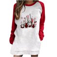 thumbnail image 1 of Vestido de Sudadera de Navidad Para Mujer Nueva Moda Casual Estampado de Manga Larga Cuello Redondo Contraste Color Top Ropa Odeerbi ODB198990, 1 of 5