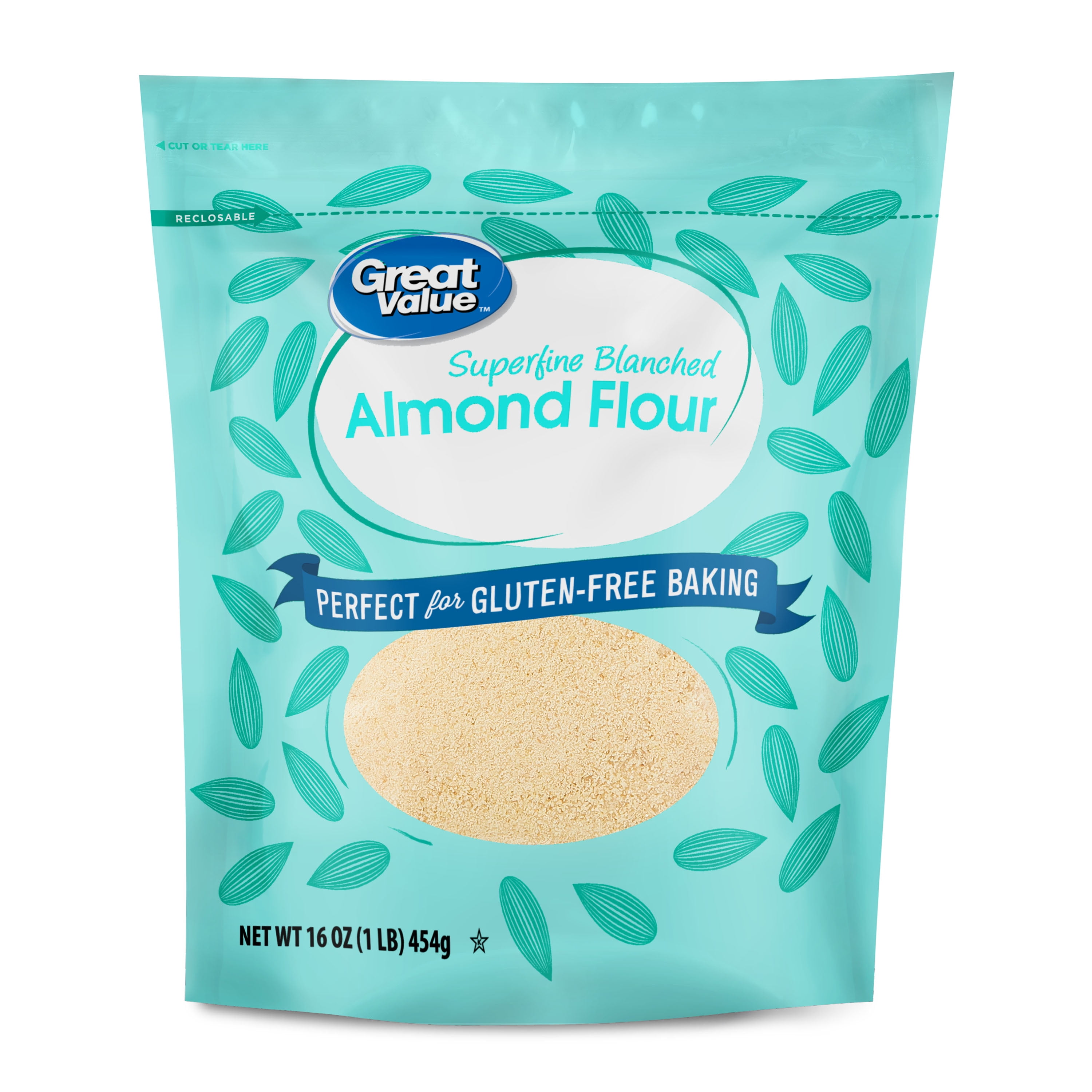 (2 pack) Great Value Superfine Blanched Almond Flour, Gluten-Free, 2 lb
