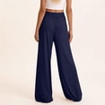 thumbnail image 5 of MYAOYI Pant for Women no boundarie High Waist Wide Leg Pants Elastic Waist Front Seam Loose Casual, 5 of 6