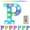 White-P, variant on Colorful LED Marquee Letter Lights, Party Bar Decoration, Remote-controlled LED Lights for Home Decor, Multicolor Lights for Party and Events