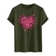 thumbnail image 2 of Ceisia Men's Casual Heart-Printed Short Sleeve Crew Neck Gift T-Shirt, 2 of 3