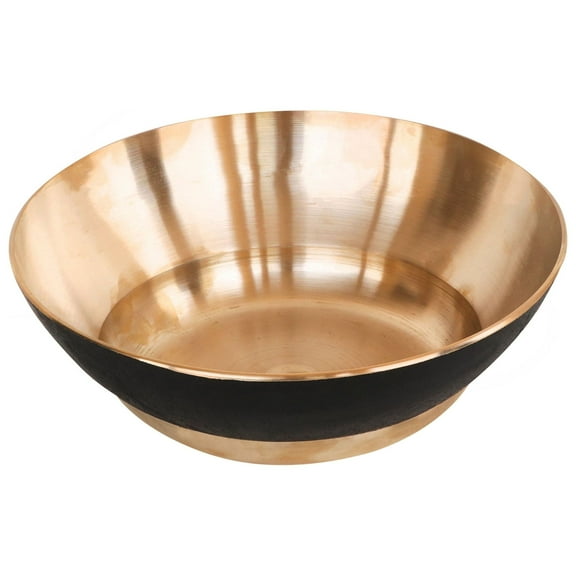 De Kulture Works Solid 100% Pure Bronze Kansa Large Bowl Serveware, 8.5 x 2.5 inches