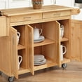 thumbnail image 3 of Homestyles General Line Wood Rolling Kitchen Cart in Brown, 3 of 22