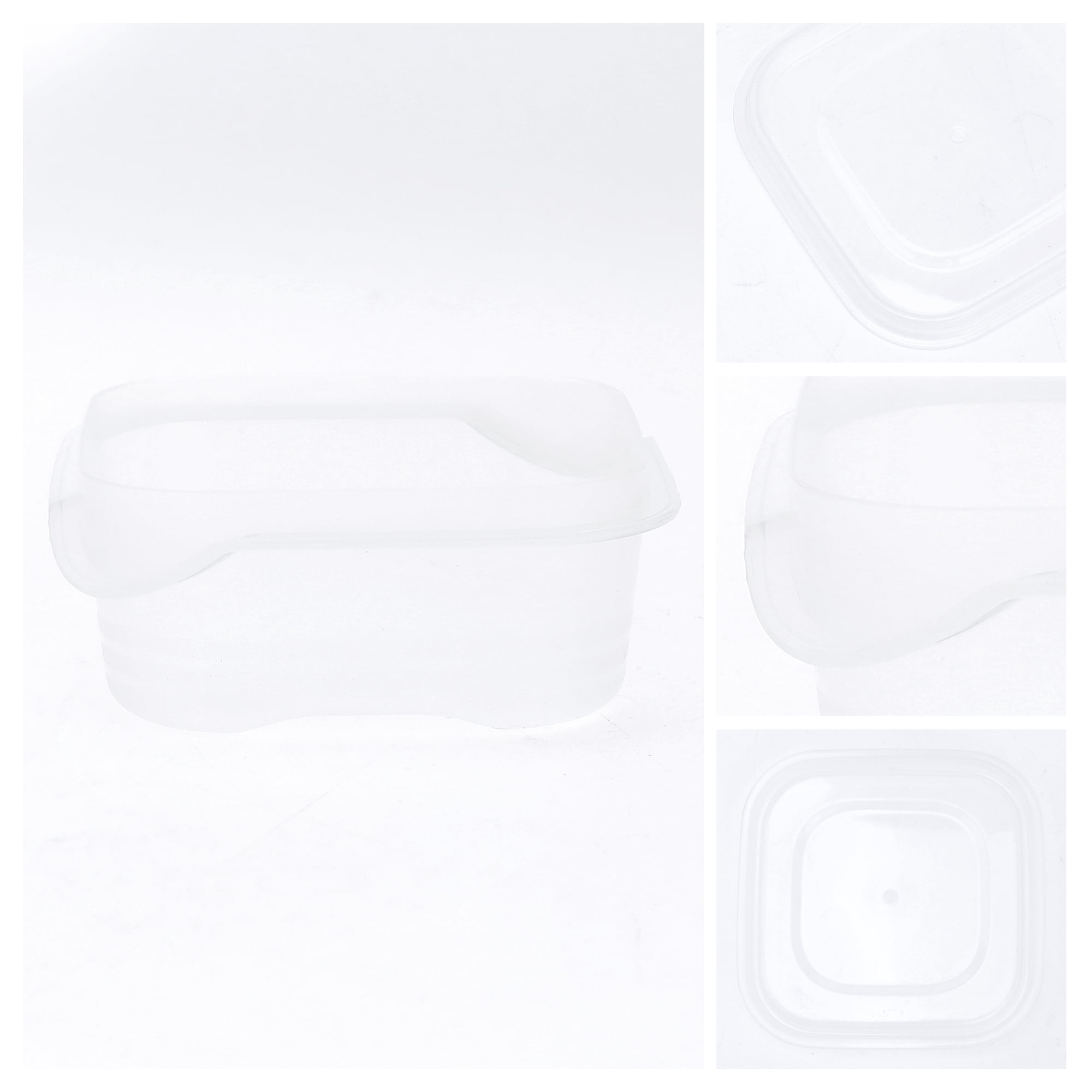 Unique Bargains 10 Packs Meal Prep Food Containers 3.7*3.7*1.8 in Transparent